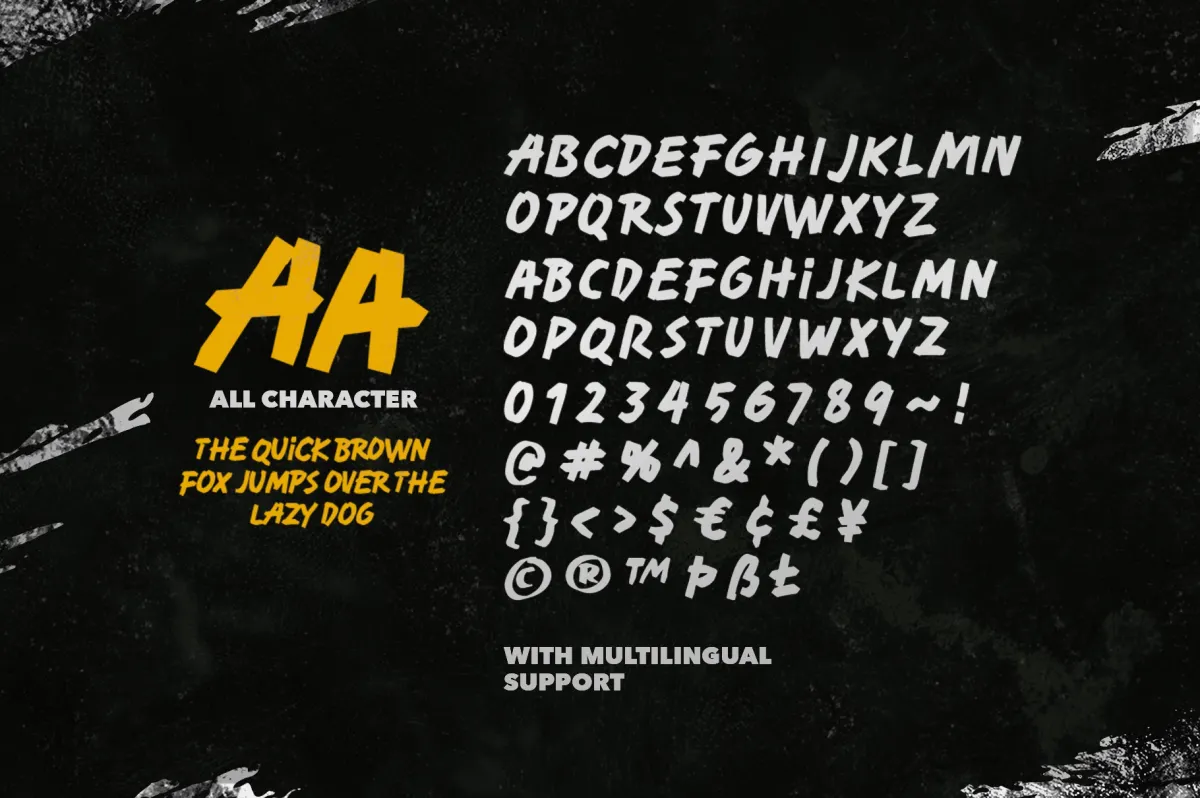 Heavy Warning - Bold Brush Display Font