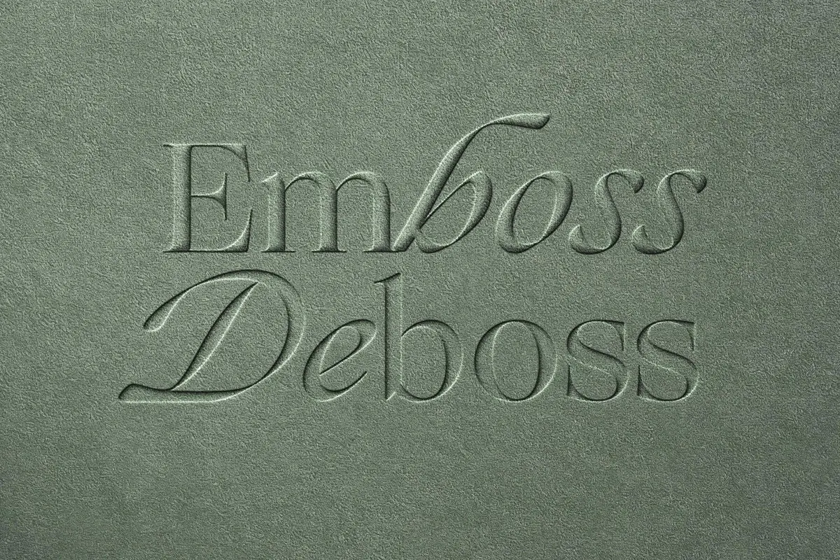 Embossing & Debossing Leather Mockup