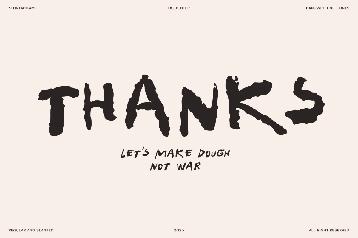 STH Doughter - Rough Handwritten Font
