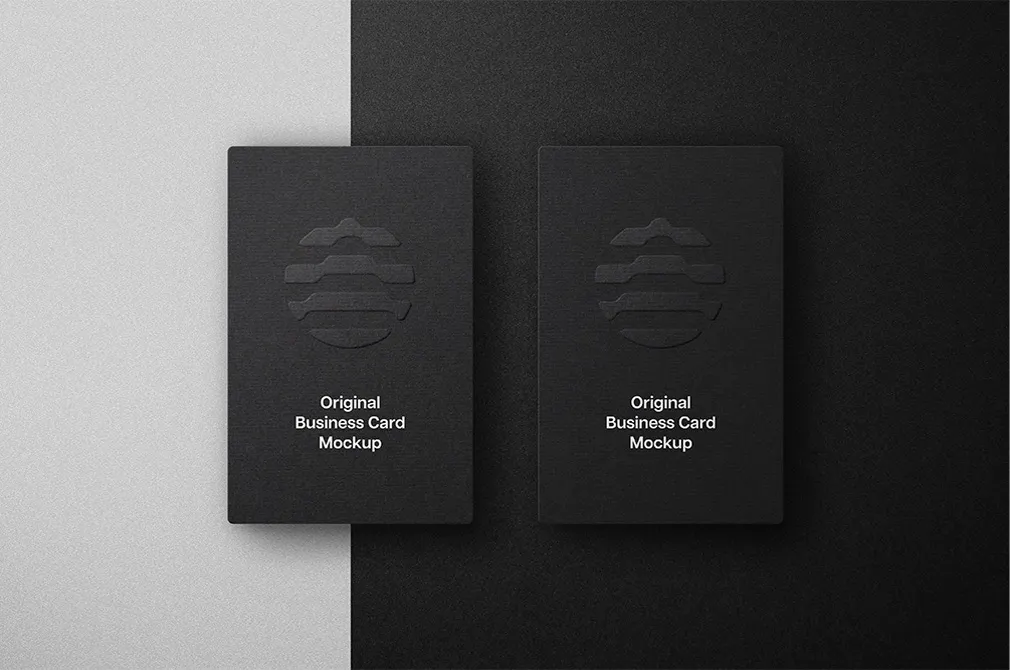 Gold Embossing Business Card Mockup