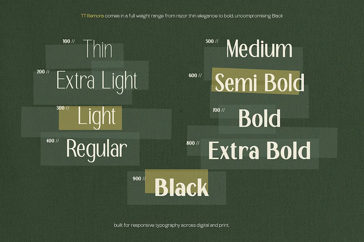 Remora - Art Deco Sans Serif Font Family