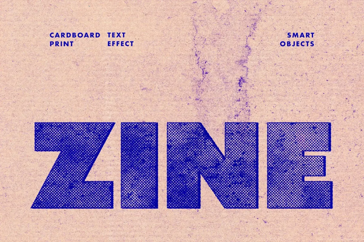 Cardboard Print Halftone Effect