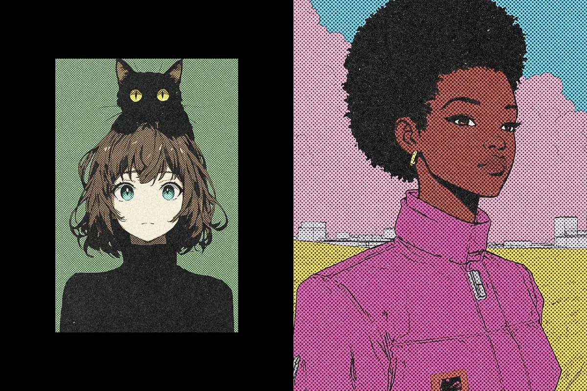 Comic Halftone Print Effect