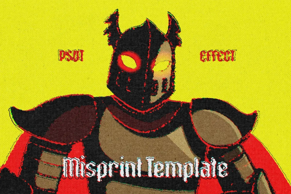 Retro Misprint Design Effect