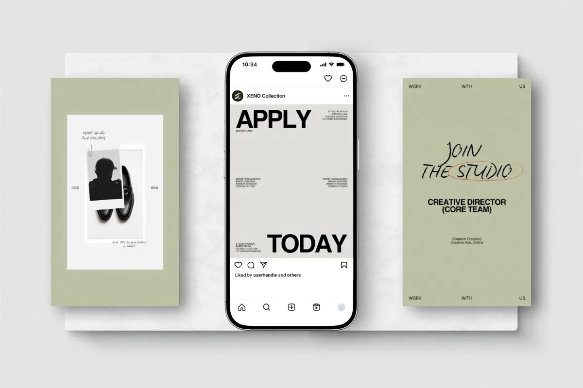 XENO II. Instagram Templates for Canva & InDesign