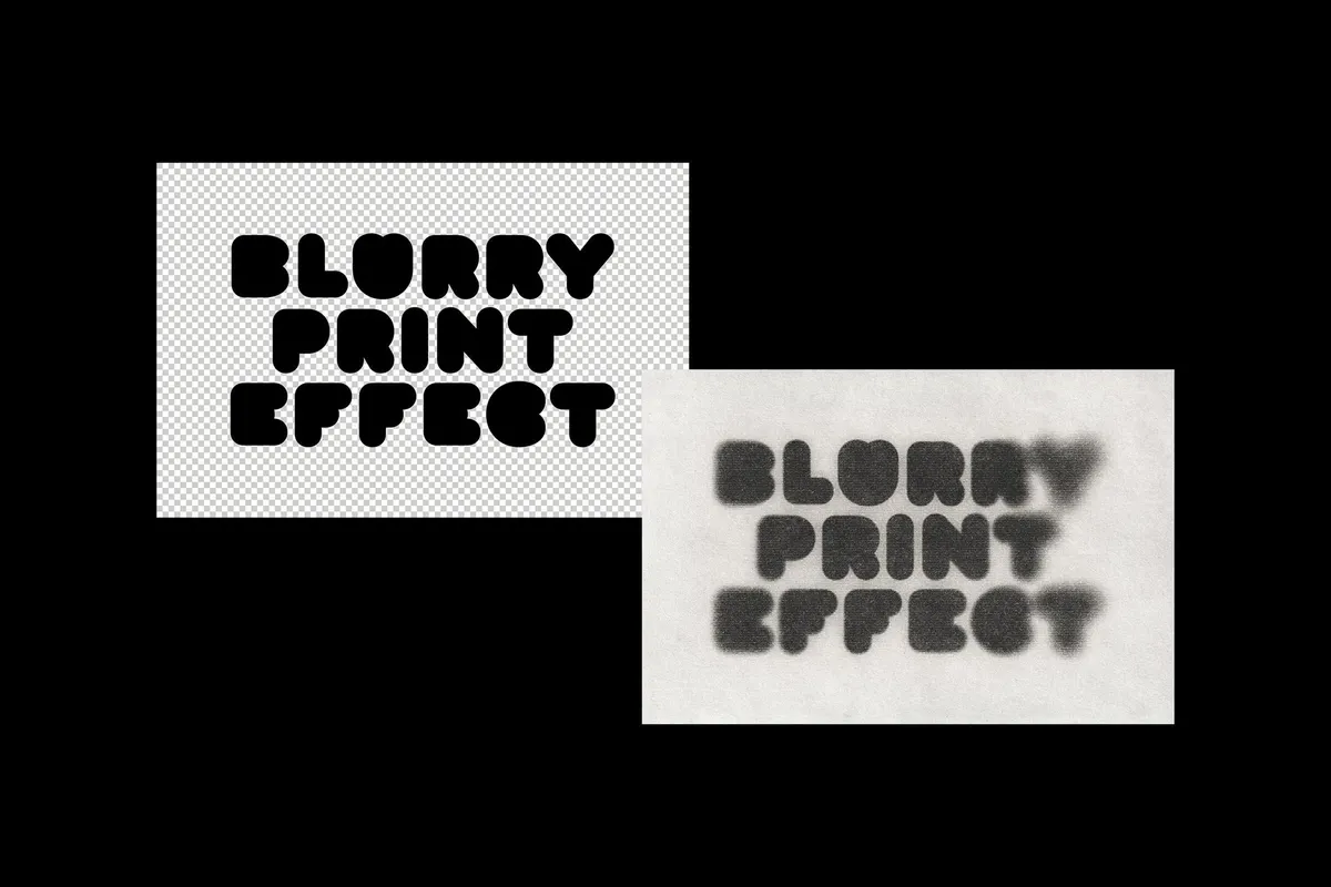 Blurry Print Text Effect