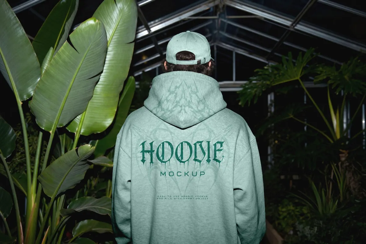 Hoodie Mockup Back View
