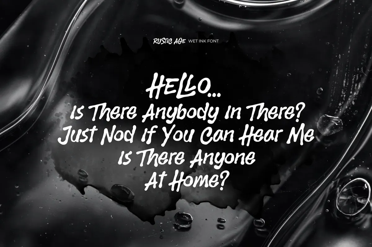 Rustic Age — Wet Ink Font