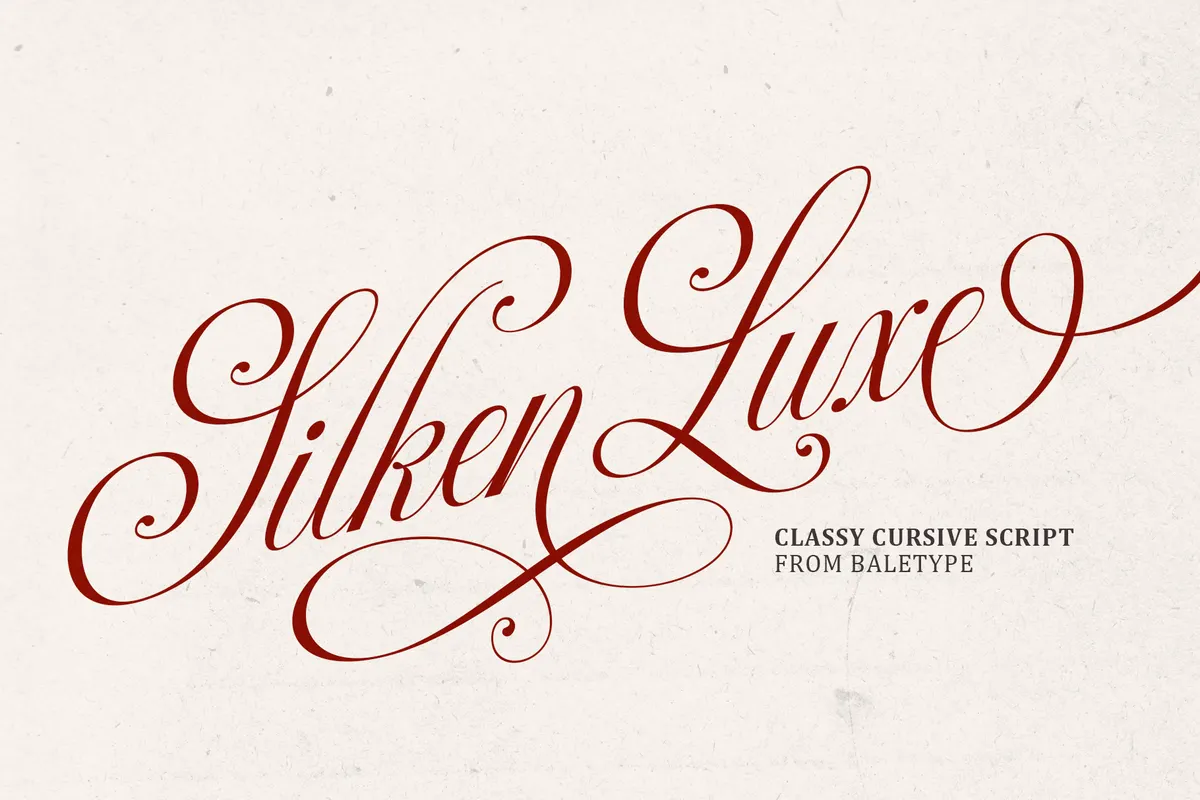 Silken Luxe - Classy Cursive Script Font