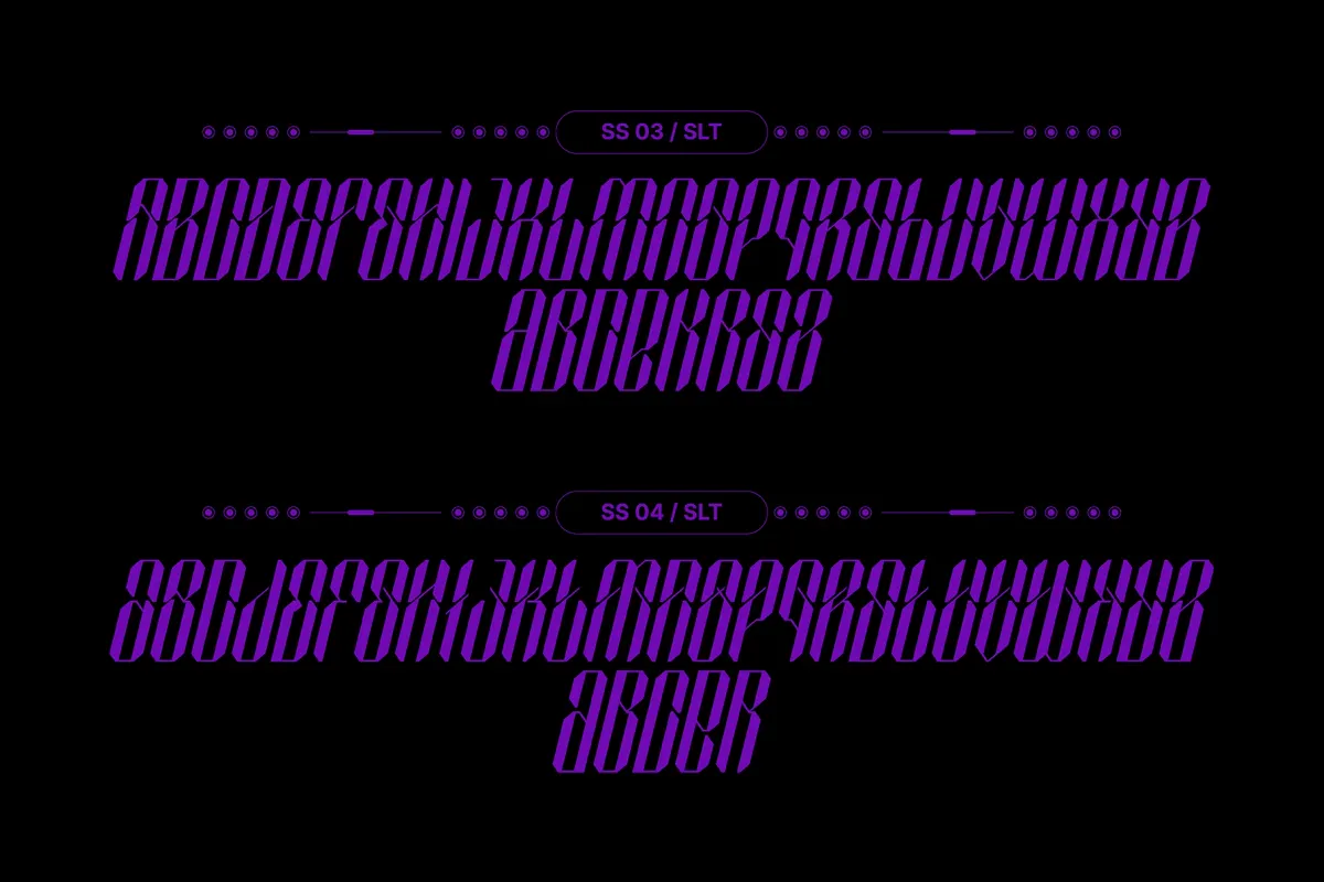 SEPHYROK - Cyberpunk Techno Display Font