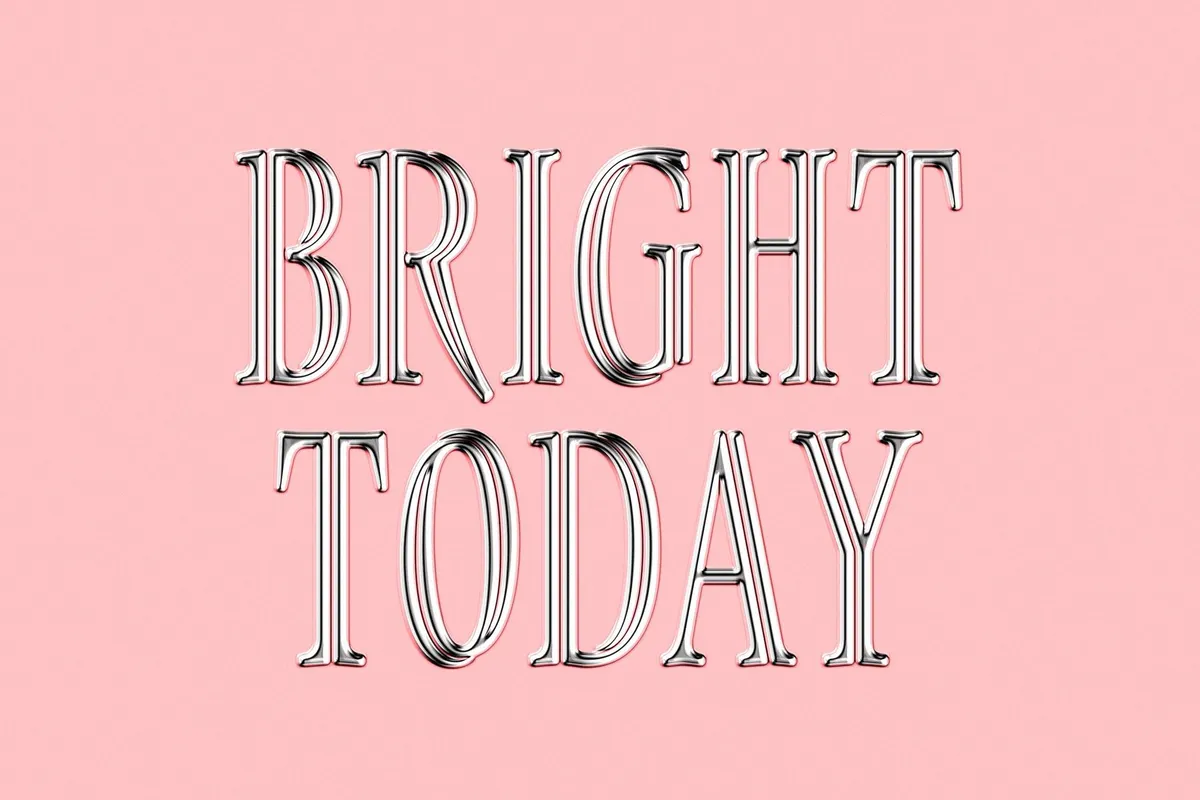 Elegant Chrome Text Effect