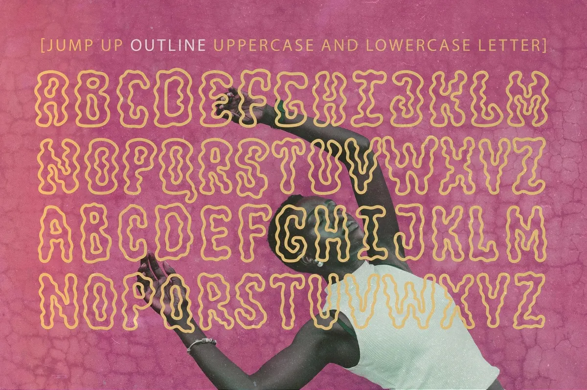 Jump Up — Wavy Groovy Font Duo