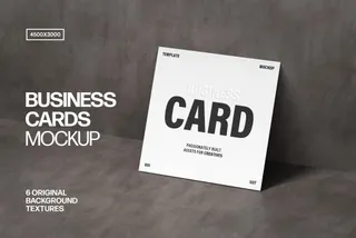 Square Business Card Mockup