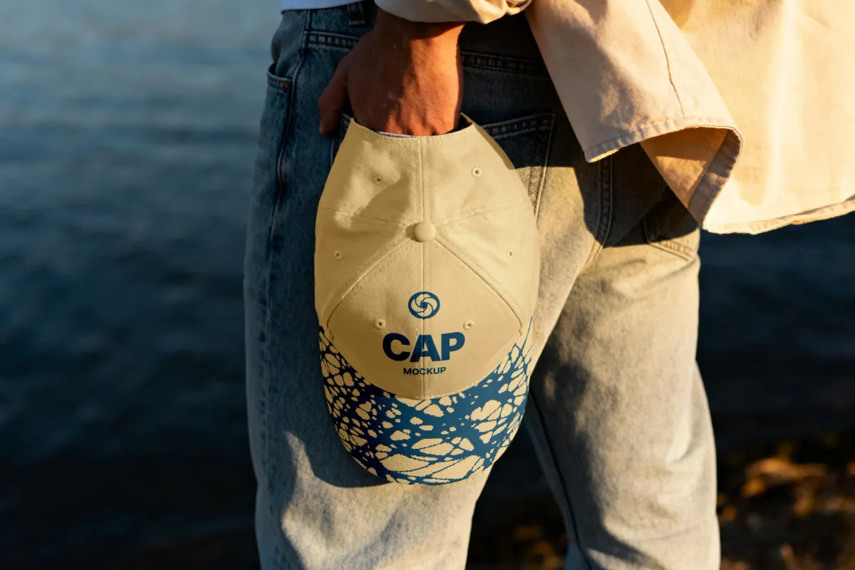 Cap Mockup in Hand