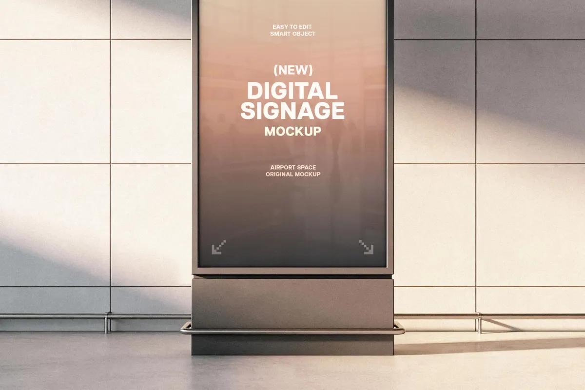 Airport Digital Signage Mockup