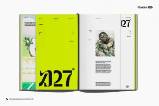Open Magazine Spread Mockup