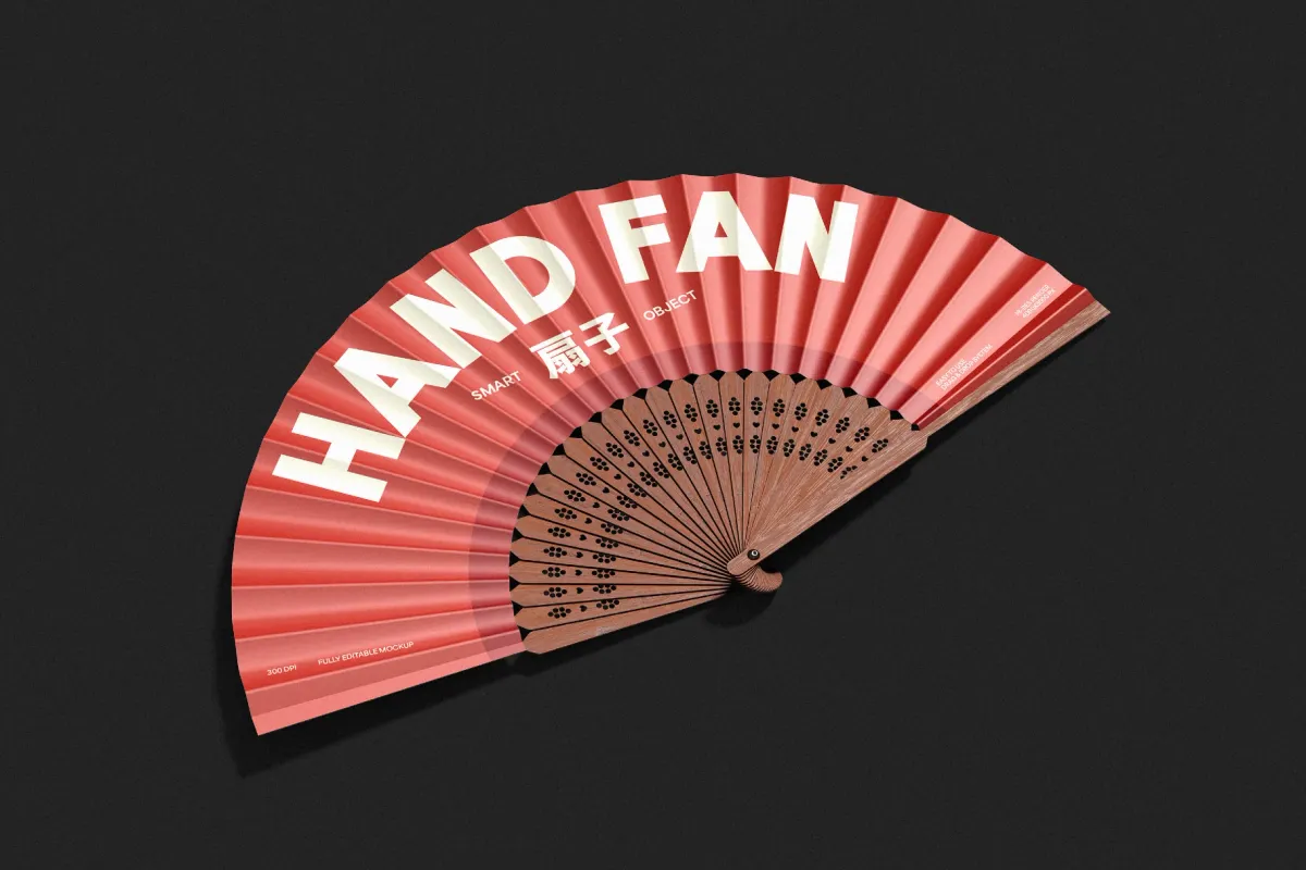 Merchandise Hand Fan Mockup