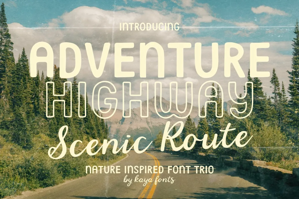 Adventure Highway Retro Nature Font