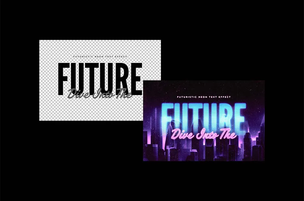 Futuristic Neon Text Effect
