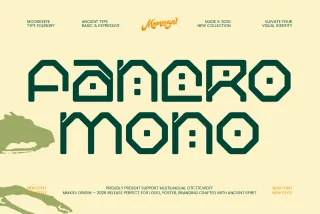 Fancro Mono - Ancient Geometric Display Font