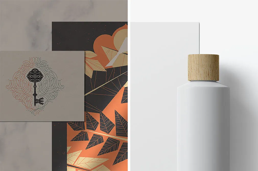 Fern Stationery Mockup Scene