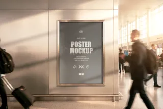 Airport Framed Poster Mockup