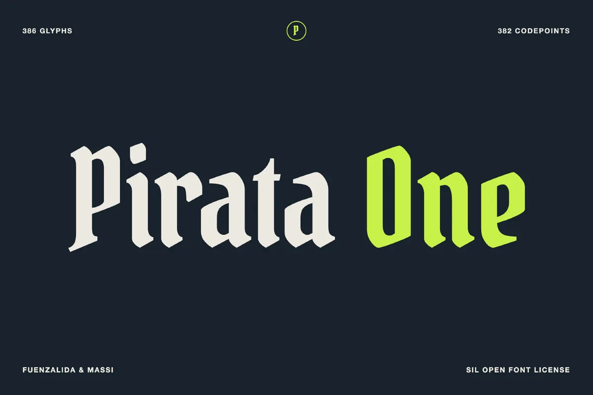 Pirata One - Free Gothic Tattoo Font