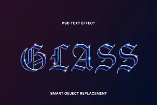 Holographic Glass Text Effect