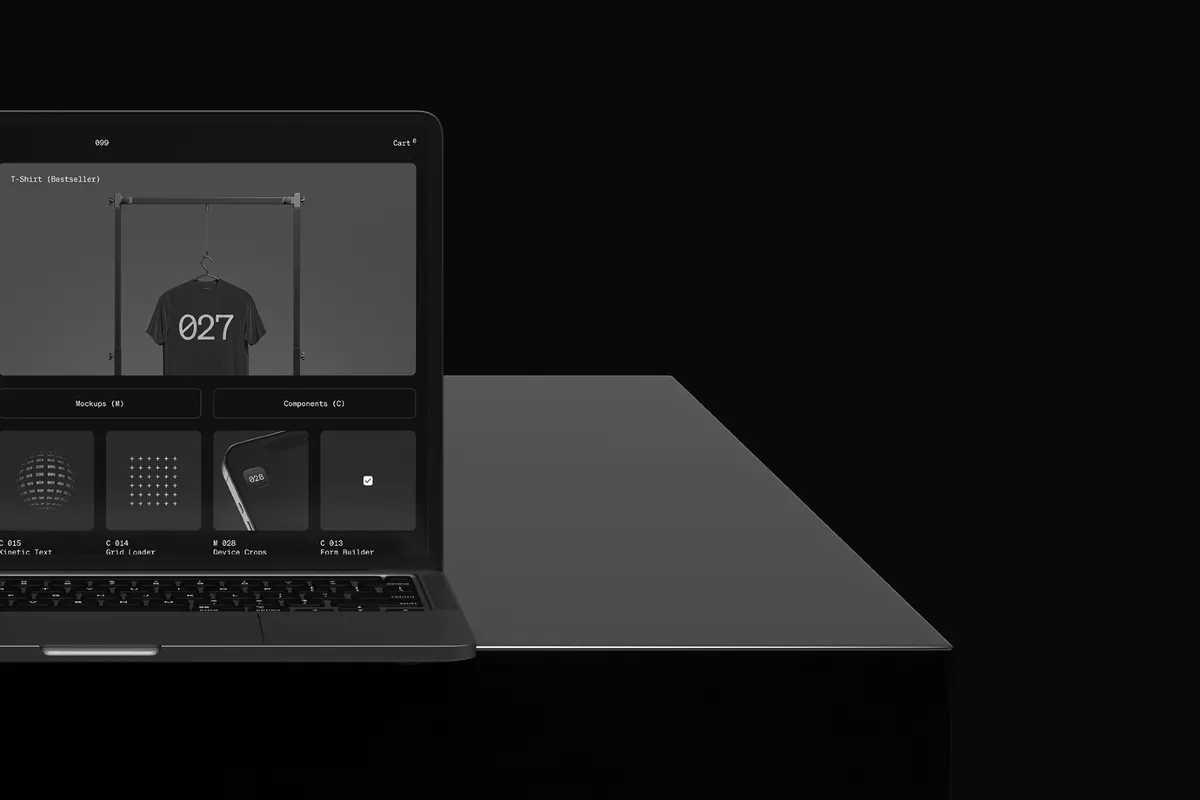 Dark Minimal MacBook Pro Mockup