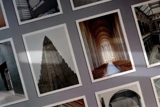 Diagonal Poster Display Mockup