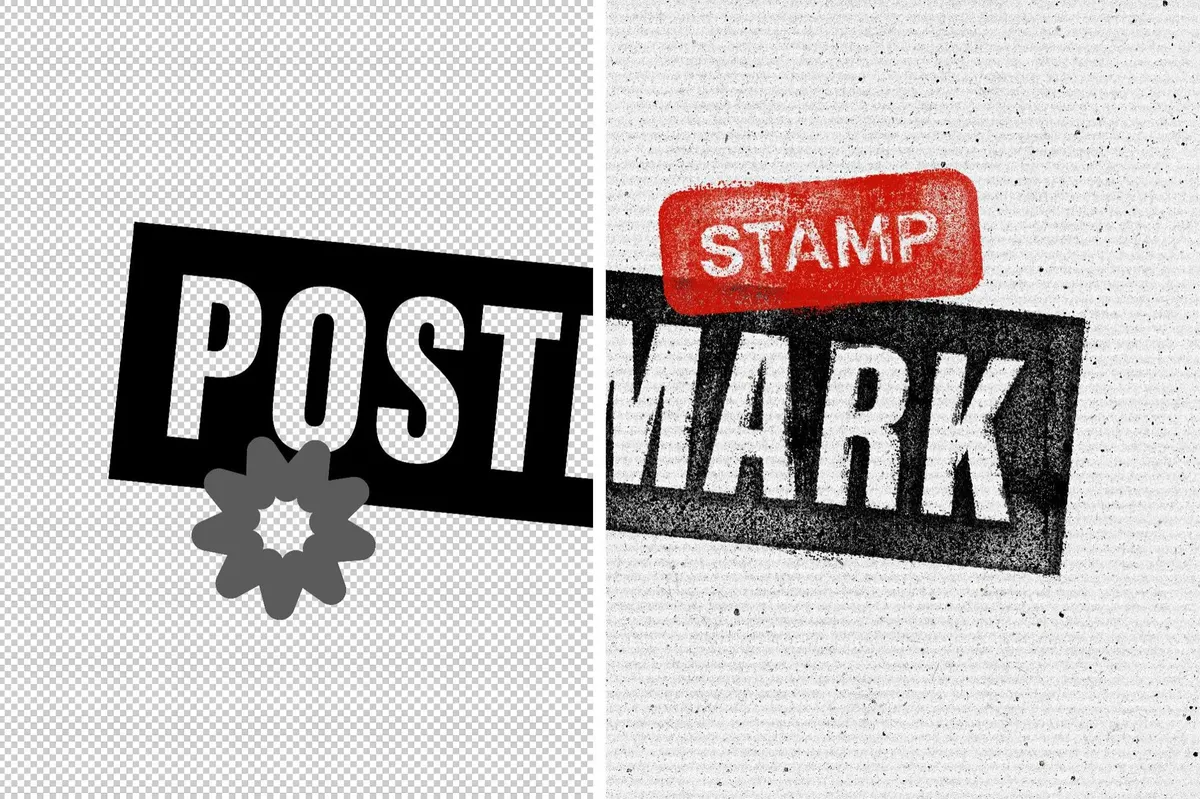 Dry Ink Stamp Text & Logo Effect
