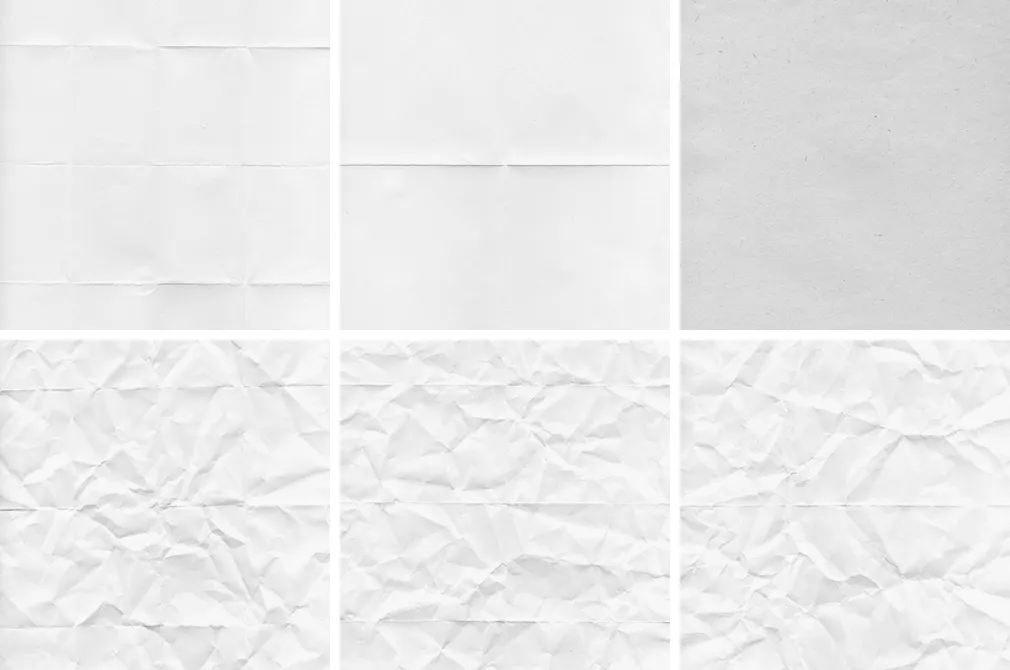 Crumpled Paper Textures Set