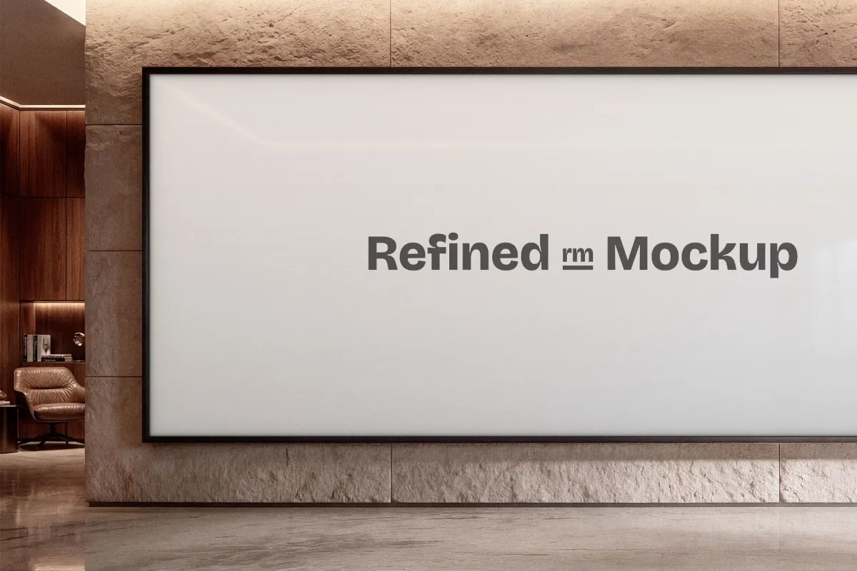 Lobby Advertising Display Mockup