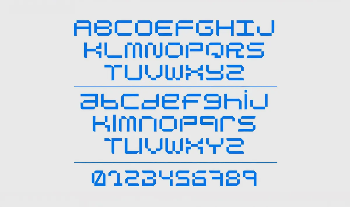 Spacer R | Display Tech Font