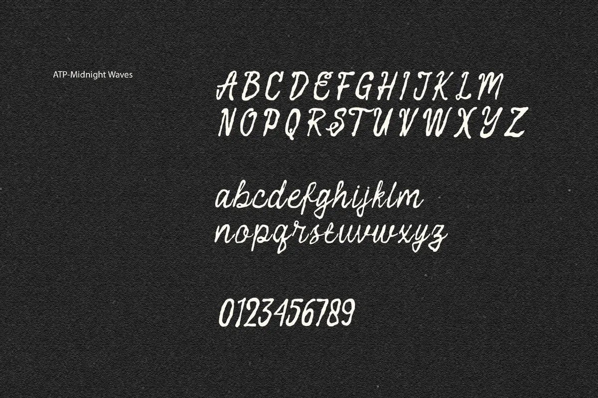 Midnight Waves - Handwritten Script Font