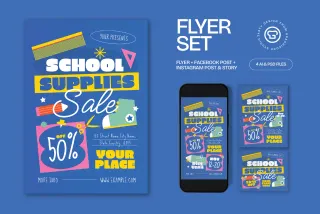 School Supplies Sale Flyer