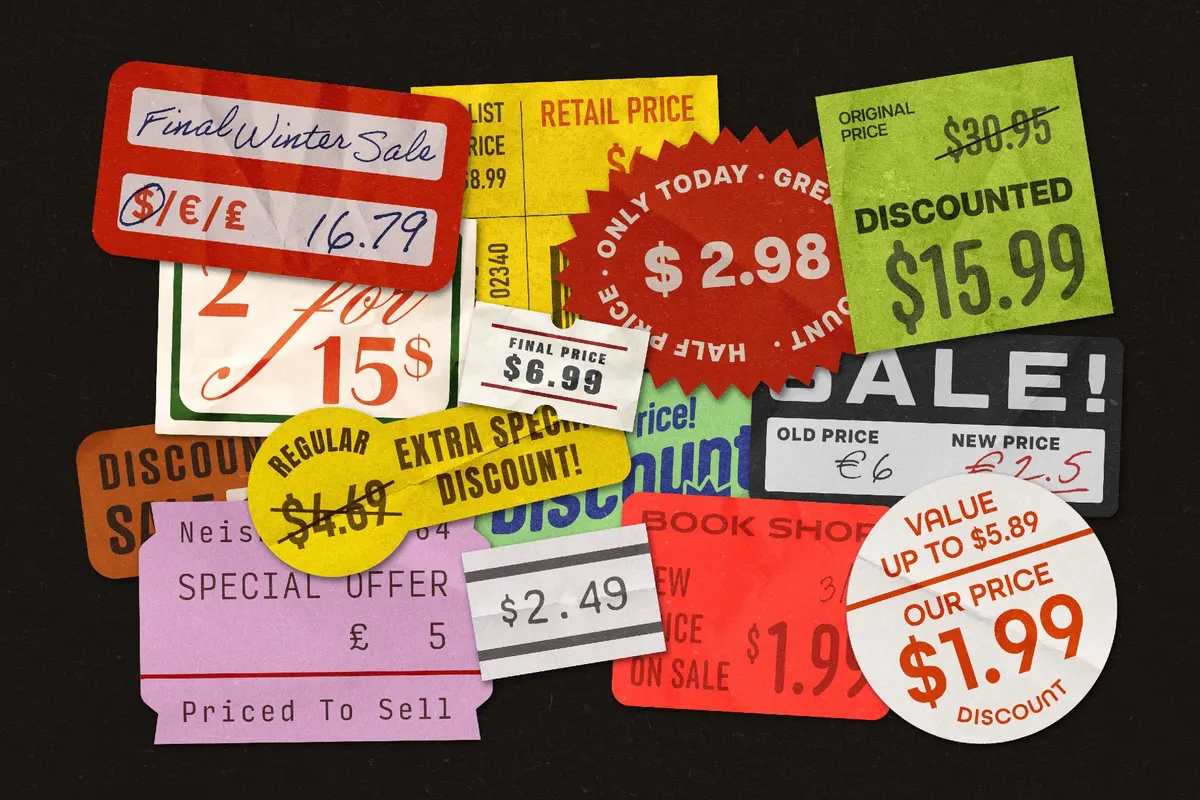 Vintage Price Stickers & Retail Tags