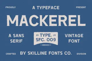 Mackerel - Vintage Sans Serif Font