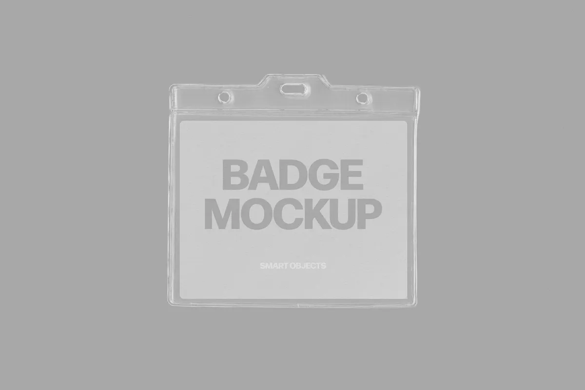 Plastic Sleeve Badge Mockup