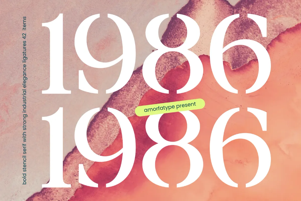 Prodes - Bold Stencil Serif Font