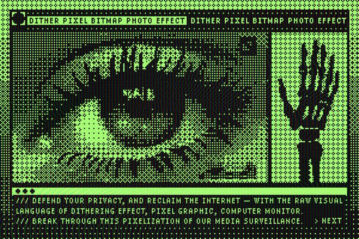 Dither Pixel Bitmap Photo Effect