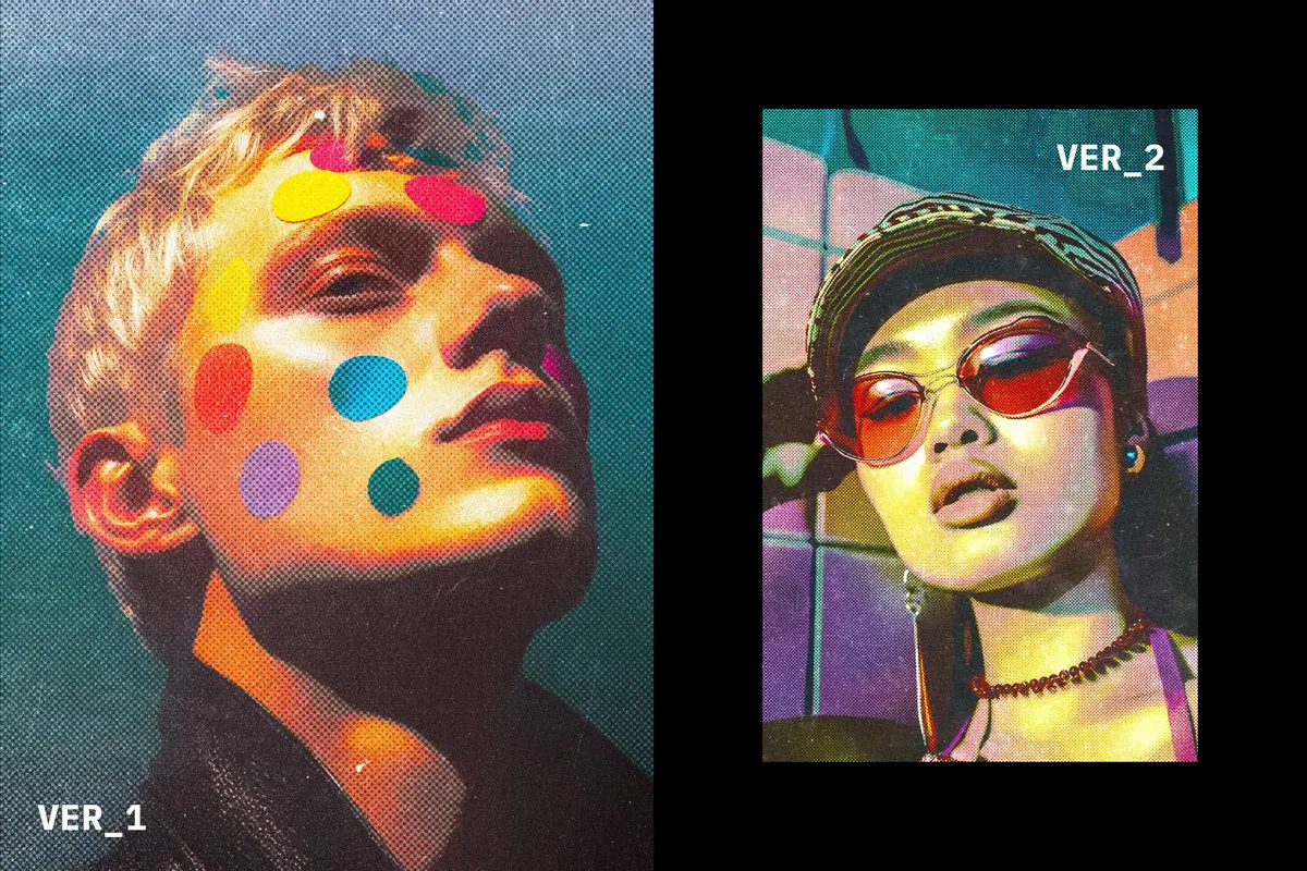 Retro Zine Styled Halftone Effect