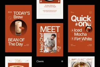 Restaurant & Coffee Instagram Pack Canva Template