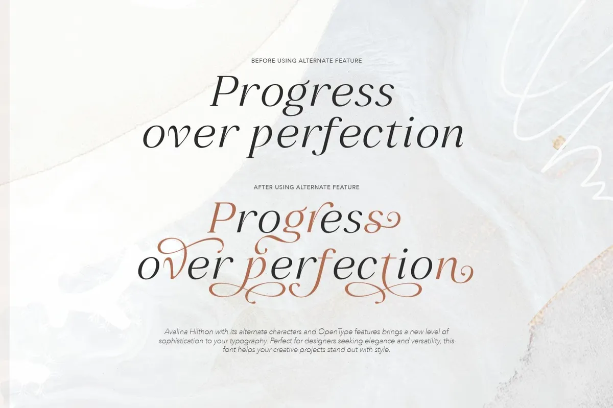 Avaline Bright — Luxury Italic Font