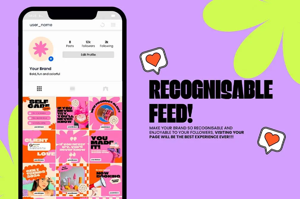 Bold Fun & Colorful Instagram Post Templates