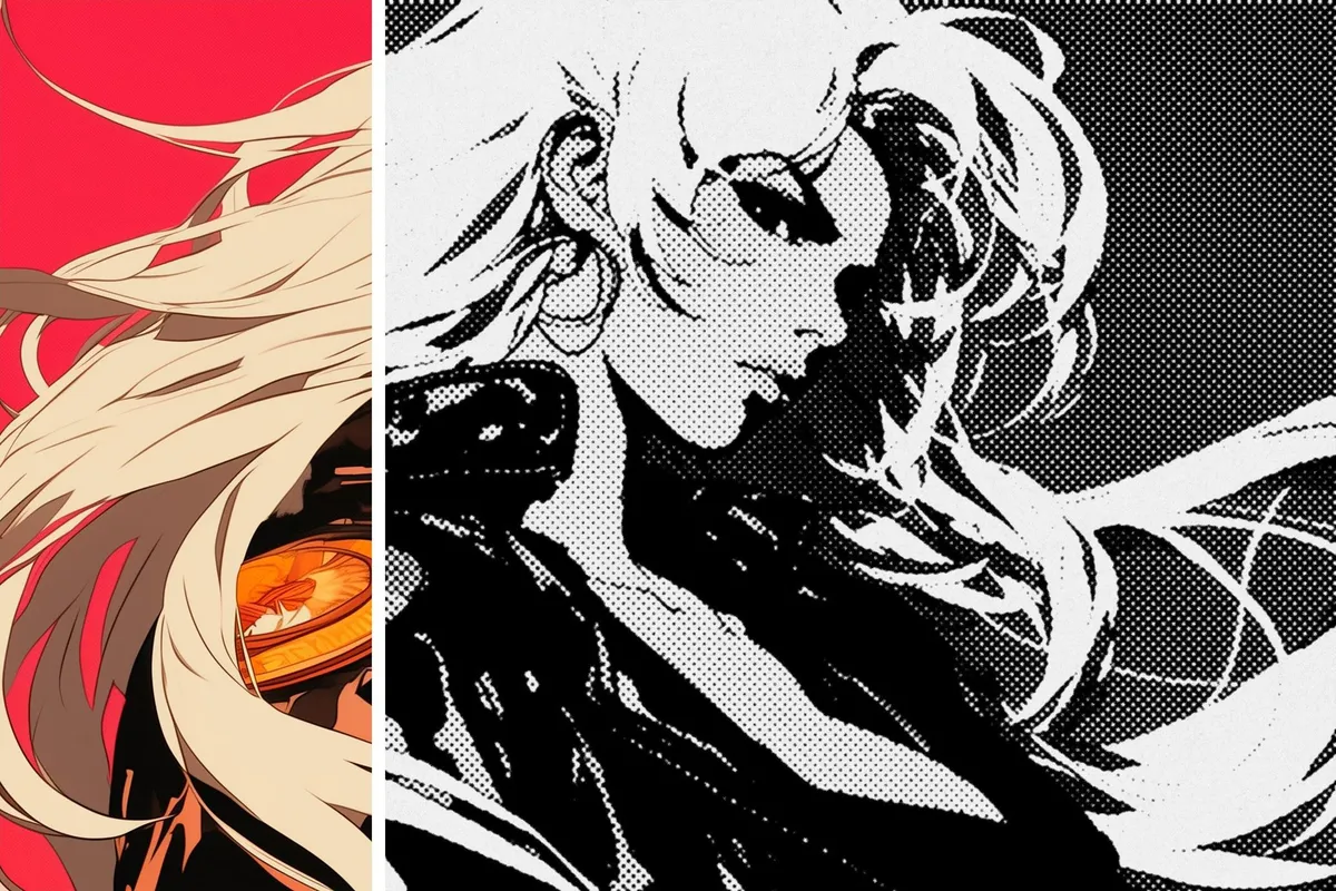 Retro Manga Design Effect