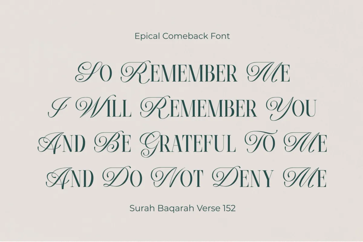 Epical Comeback - Elegant Calligraphy Serif Font