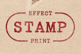 Stamp Print Effect