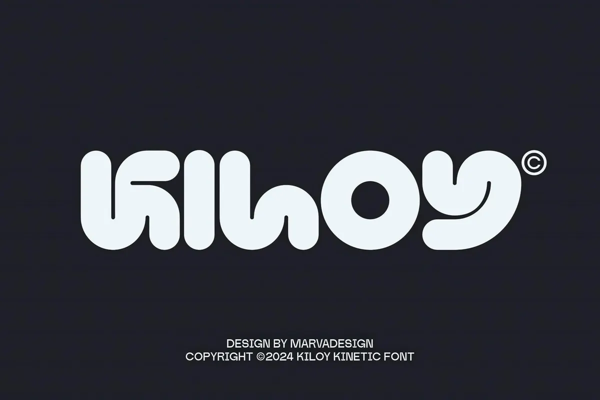 Kiloy — Rounded Techno Font