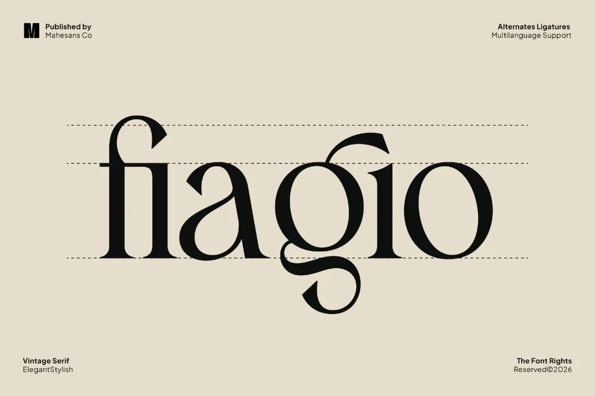 Fiagio – Elegant Vintage Serif Font